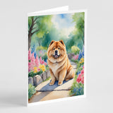 Chow Chow Spring Path Greeting Cards Pack of 8