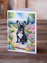 French Bulldog Spring Path Greeting Cards Pack of 8