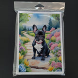 French Bulldog Spring Path Greeting Cards Pack of 8