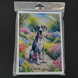 Great Dane Spring Path Greeting Cards Pack of 8