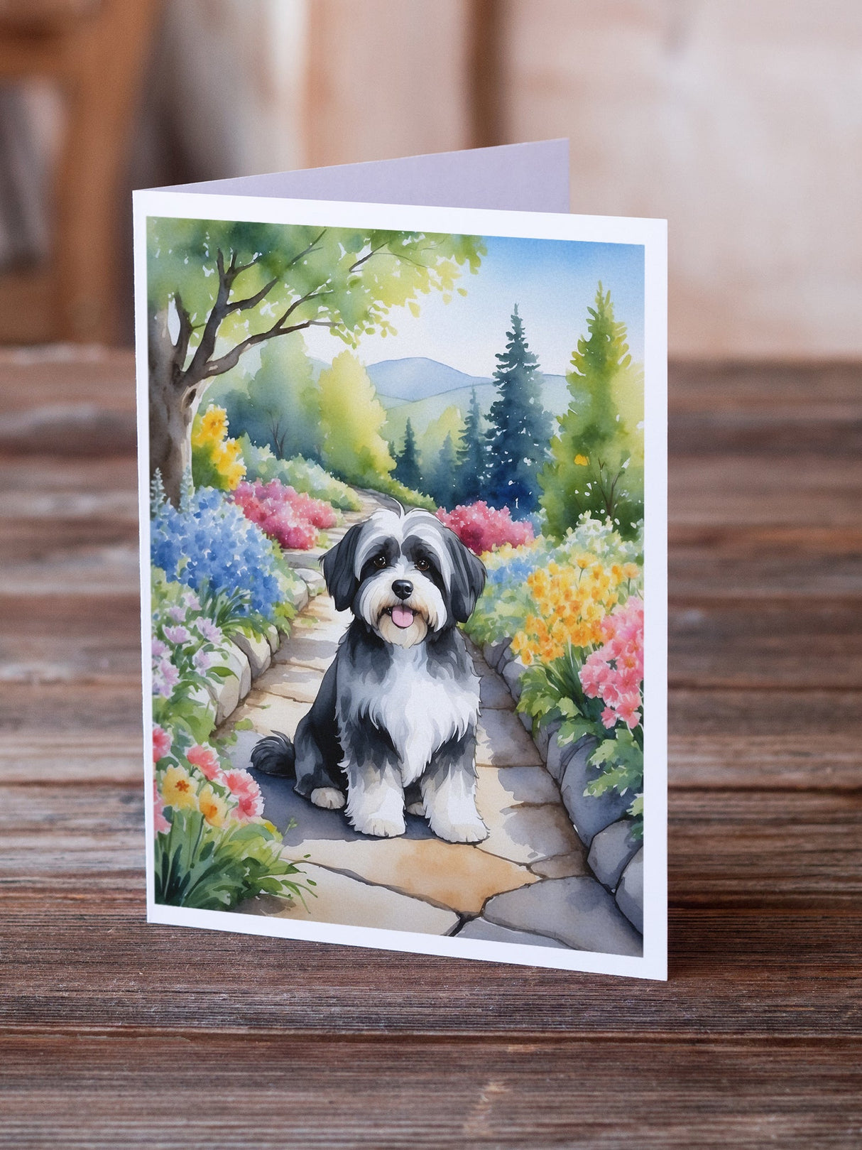 Havanese Spring Path Greeting Cards Pack of 8