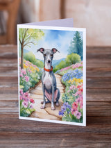 Italian Greyhound Spring Path Greeting Cards Pack of 8