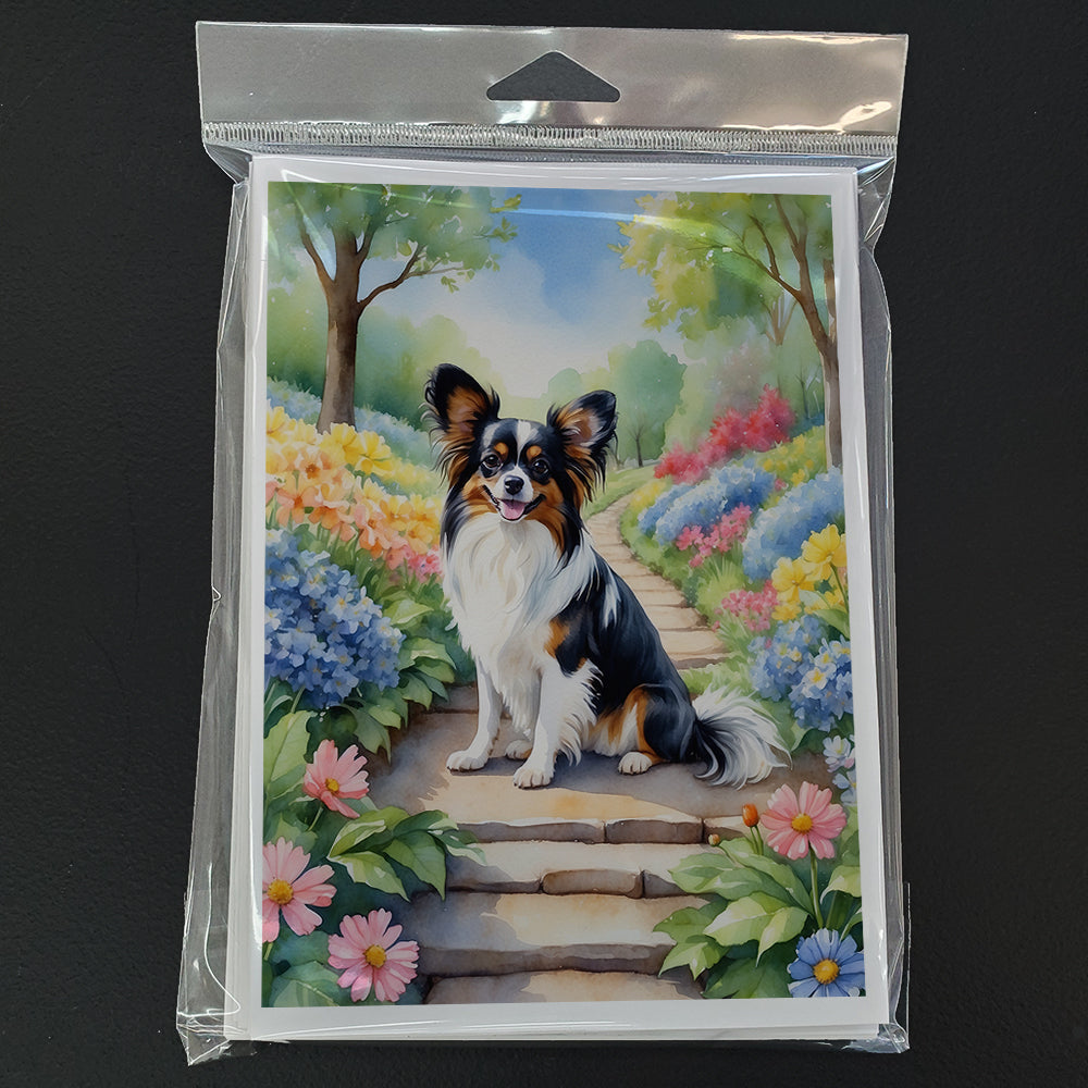 Papillon Spring Path Greeting Cards Pack of 8