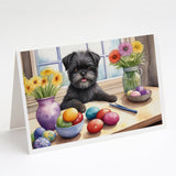 Decorating Easter Affenpinscher Greeting Cards Pack of 8