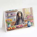 Decorating Easter Afghan Hound Greeting Cards Pack of 8