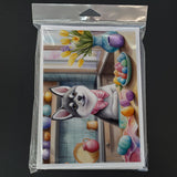 Decorating Easter Alaskan Klee Kai Greeting Cards Pack of 8