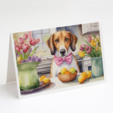 Decorating Easter American Foxhound Greeting Cards Pack of 8