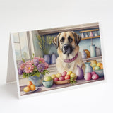 Decorating Easter Anatolian Shepherd Dog Greeting Cards Pack of 8