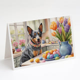 Decorating Easter Australian Cattle Dog Greeting Cards Pack of 8