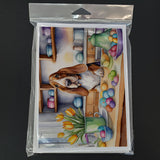 Decorating Easter Basset Hound Greeting Cards Pack of 8