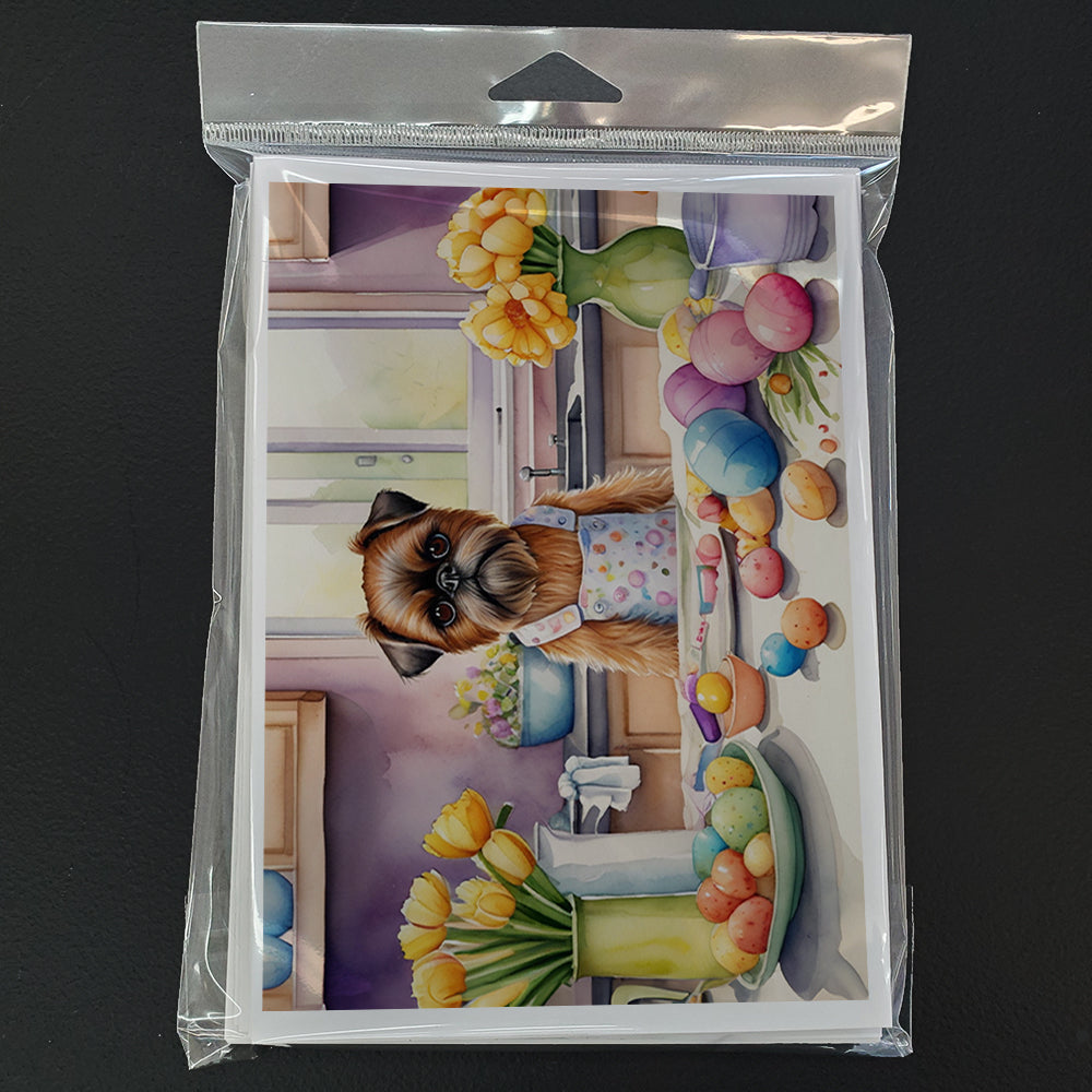 Decorating Easter Brussels Griffon Greeting Cards Pack of 8