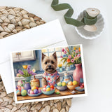 Decorating Easter Cairn Terrier Greeting Cards Pack of 8