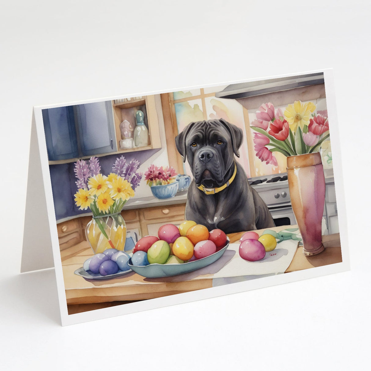 Decorating Easter Cane Corso Greeting Cards Pack of 8