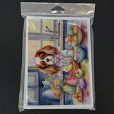 Decorating Easter Cavalier Spaniel Greeting Cards Pack of 8