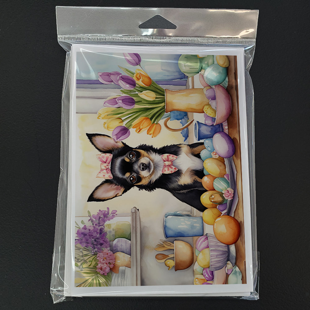 Decorating Easter Chihuahua Greeting Cards Pack of 8