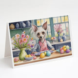 Decorating Easter Chinese Crested Greeting Cards Pack of 8