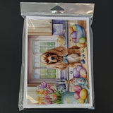 Decorating Easter Cocker Spaniel Greeting Cards Pack of 8