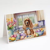 Decorating Easter Cocker Spaniel Greeting Cards Pack of 8