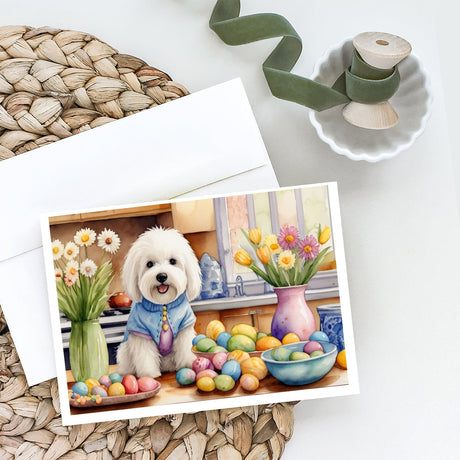 Decorating Easter Coton de Tulear Greeting Cards Pack of 8