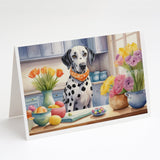 Decorating Easter Dalmatian Greeting Cards Pack of 8