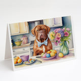 Decorating Easter Dogue de Bordeaux Greeting Cards Pack of 8