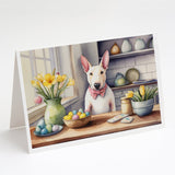 Decorating Easter English Bull Terrier Greeting Cards Pack of 8