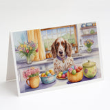 Decorating Easter English Setter Greeting Cards Pack of 8