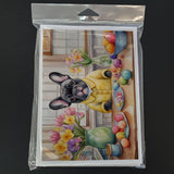 Decorating Easter French Bulldog Greeting Cards Pack of 8