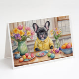 Decorating Easter French Bulldog Greeting Cards Pack of 8