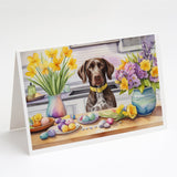 Decorating Easter German Shorthaired Pointer Greeting Cards Pack of 8