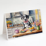 Decorating Easter Great Dane Greeting Cards Pack of 8