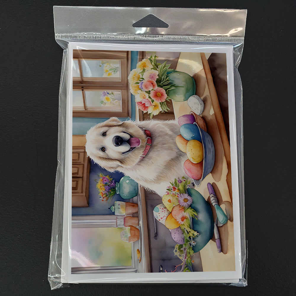 Decorating Easter Great Pyrenees Greeting Cards Pack of 8