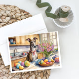 Decorating Easter Greyhound Greeting Cards Pack of 8