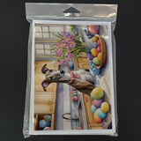 Decorating Easter Greyhound Greeting Cards Pack of 8