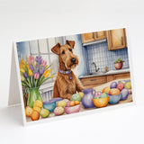 Decorating Easter Irish Terrier Greeting Cards Pack of 8