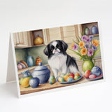 Decorating Easter Japanese Chin Greeting Cards Pack of 8