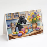 Decorating Easter Kerry Blue Terrier Greeting Cards Pack of 8