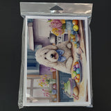 Decorating Easter Komondor Greeting Cards Pack of 8