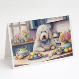 Decorating Easter Komondor Greeting Cards Pack of 8