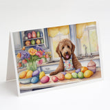 Decorating Easter Labradoodle Greeting Cards Pack of 8