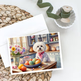 Decorating Easter Maltese Greeting Cards Pack of 8