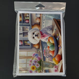 Decorating Easter Maltese Greeting Cards Pack of 8