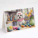 Decorating Easter Maltese Greeting Cards Pack of 8