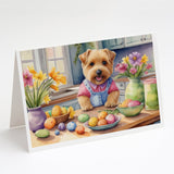 Decorating Easter Norfolk Terrier Greeting Cards Pack of 8