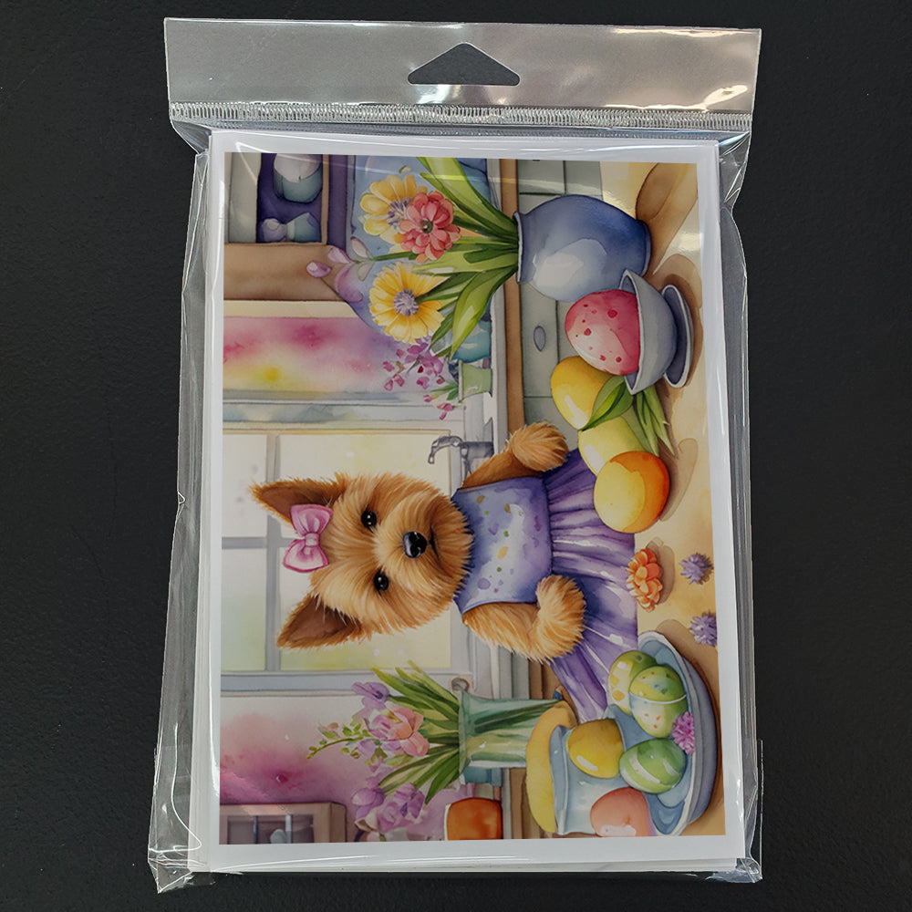 Decorating Easter Norwich Terrier Greeting Cards Pack of 8