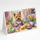 Decorating Easter Norwich Terrier Greeting Cards Pack of 8