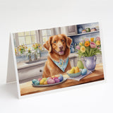 Decorating Easter Nova Scotia Duck Tolling Retriever Greeting Cards Pack of 8