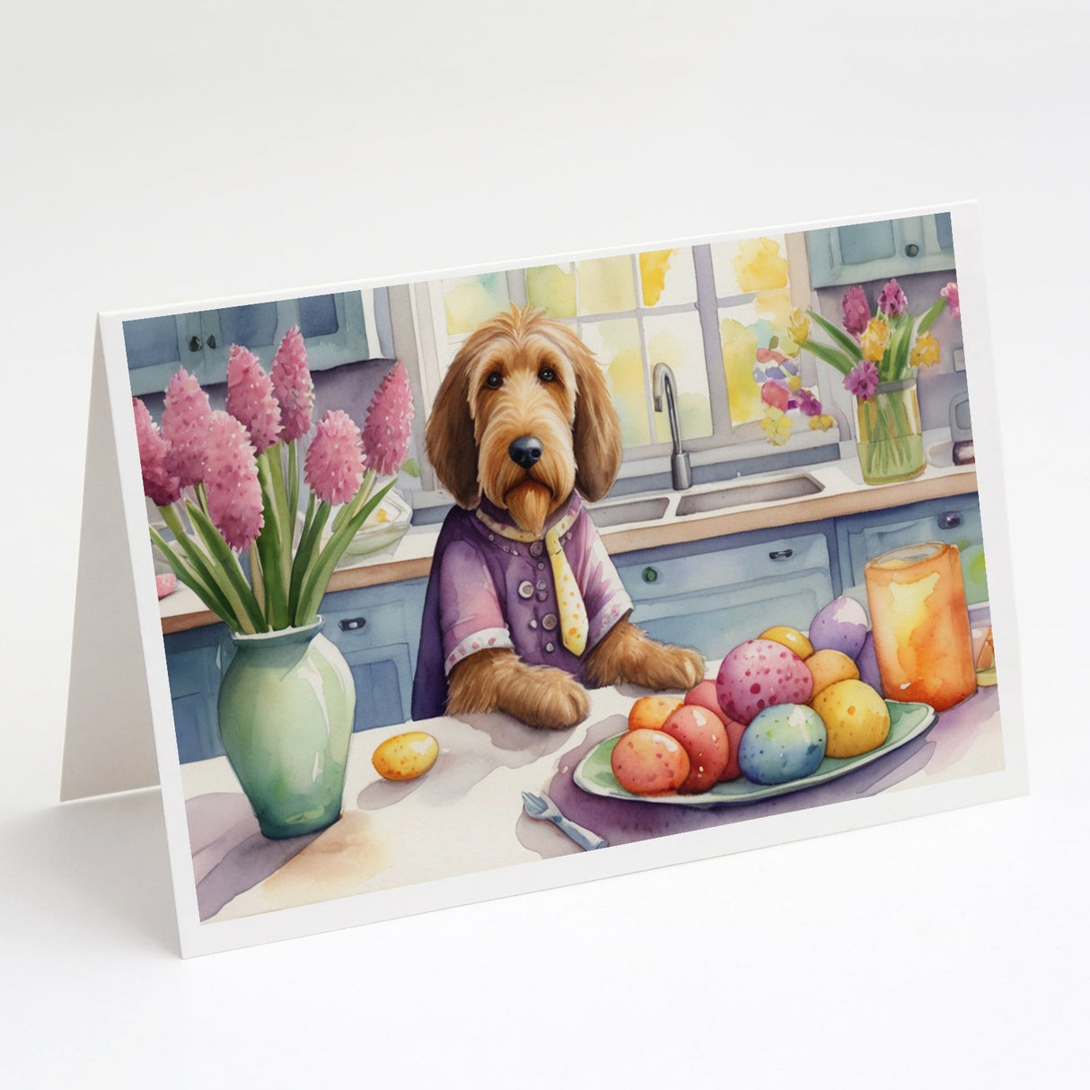 Decorating Easter Otterhound Greeting Cards Pack of 8