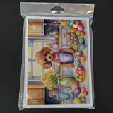 Decorating Easter Poodle Greeting Cards Pack of 8