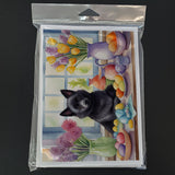 Decorating Easter Schipperke Greeting Cards Pack of 8